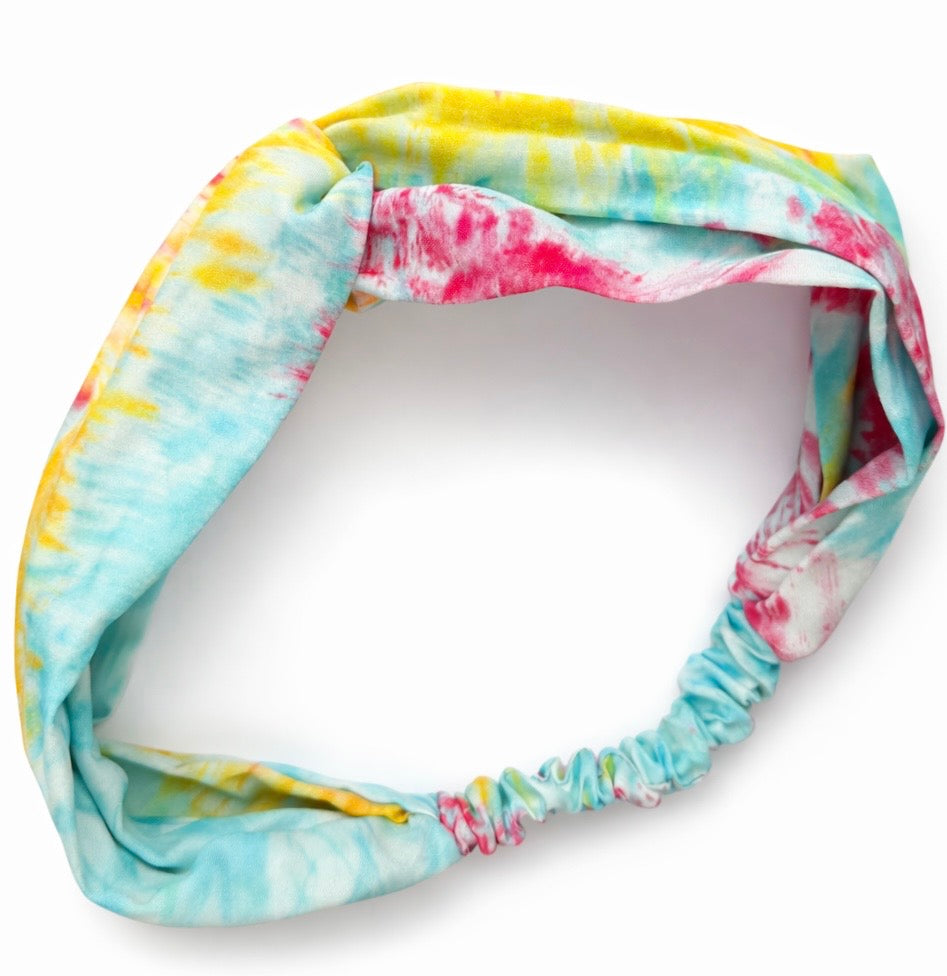 Twist-Stirnband aus Viskose – Urbanblau