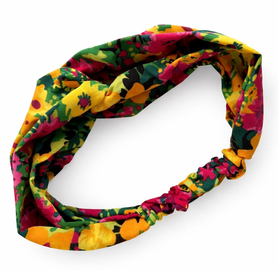 Viskózová čelenka Twist - Wild Garden