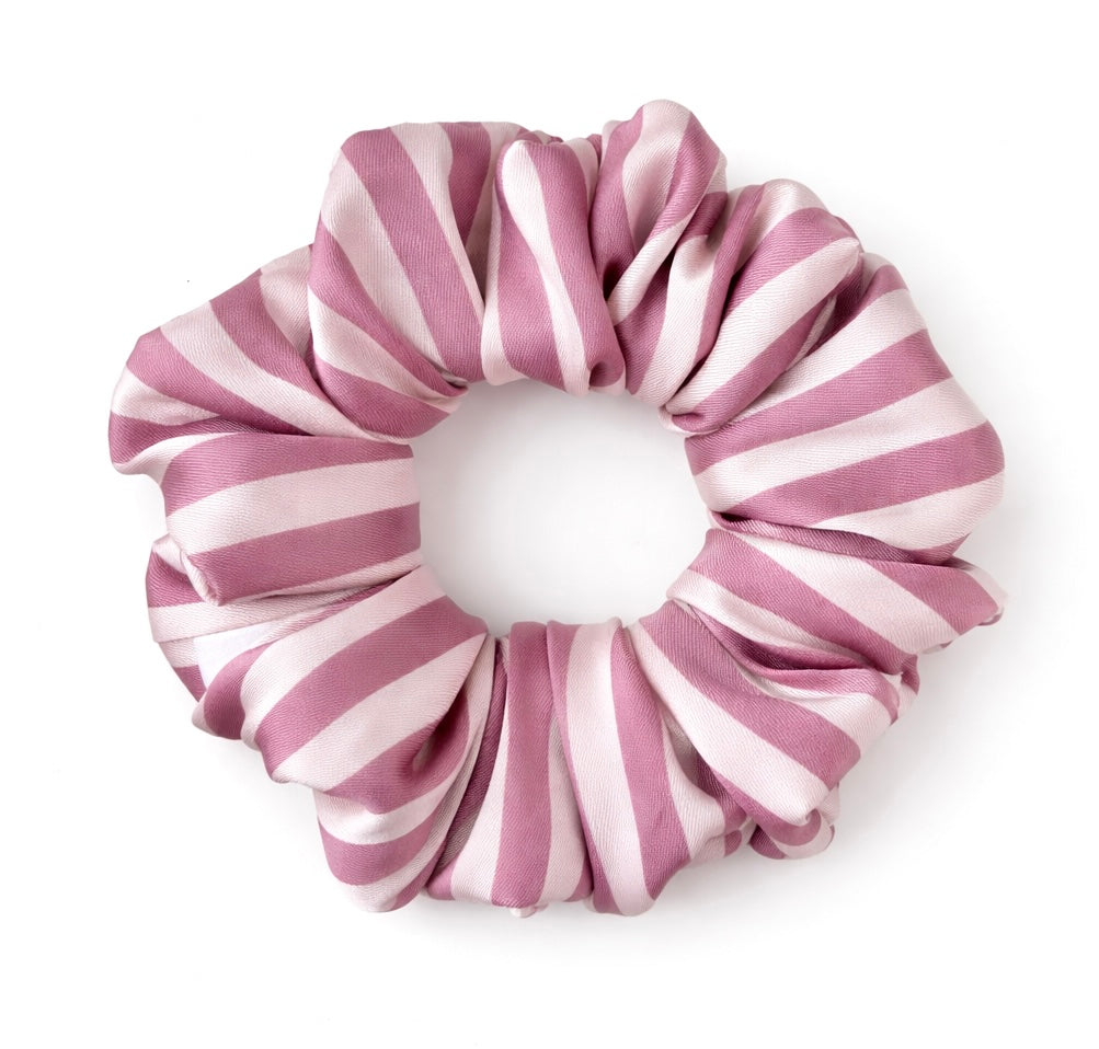 Saténová scrunchie - Mauve twist