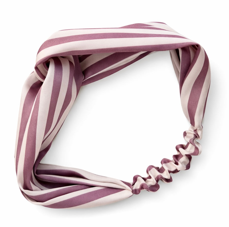 Satin-Haarreif mit Twist-Effekt – Fuchsia-Marmor