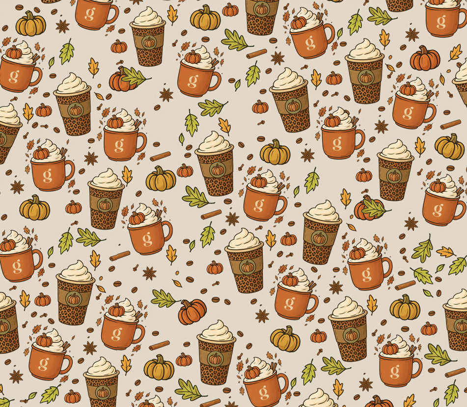 Mini saténová scrunchie - Pumpkin Spice