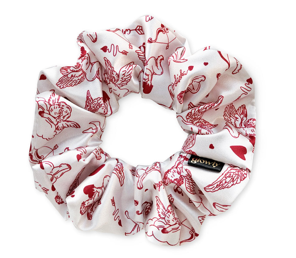 Saténová scrunchie - Amor