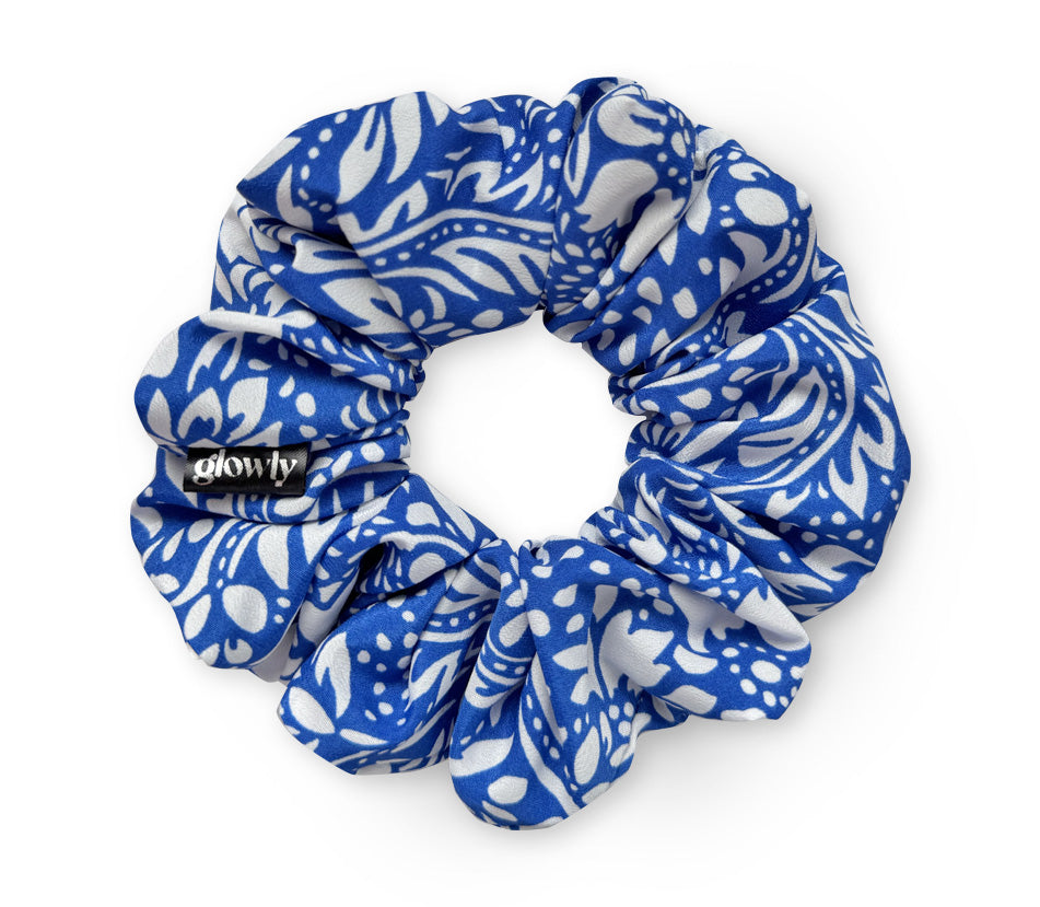 Saténová scrunchie - Santorini