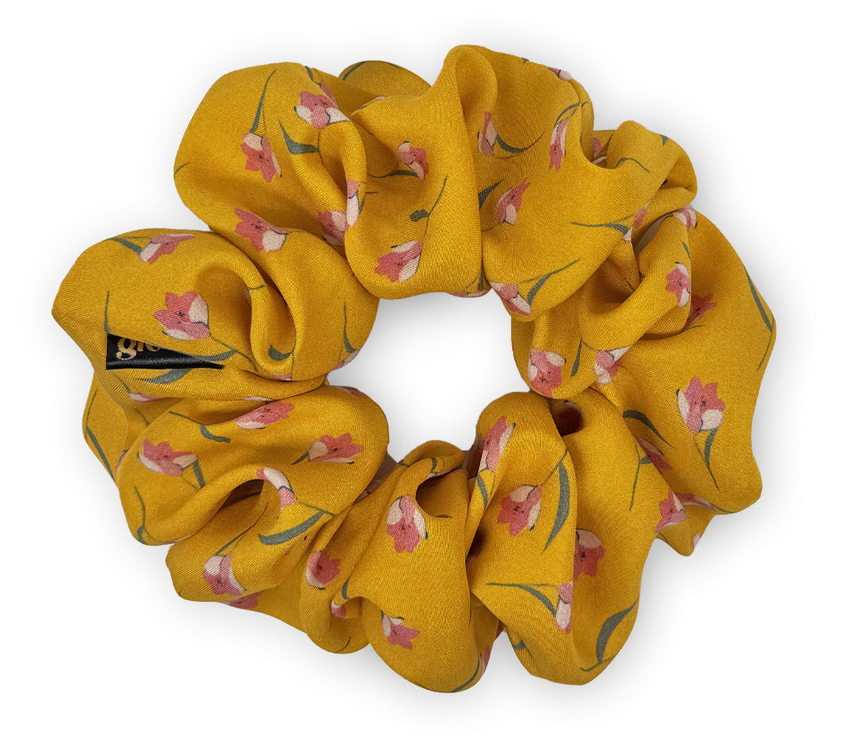 Hedvábná scrunchie - Buttercup