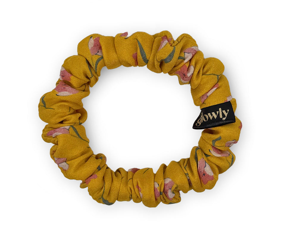 Mini hedvábná scrunchie - Buttercup