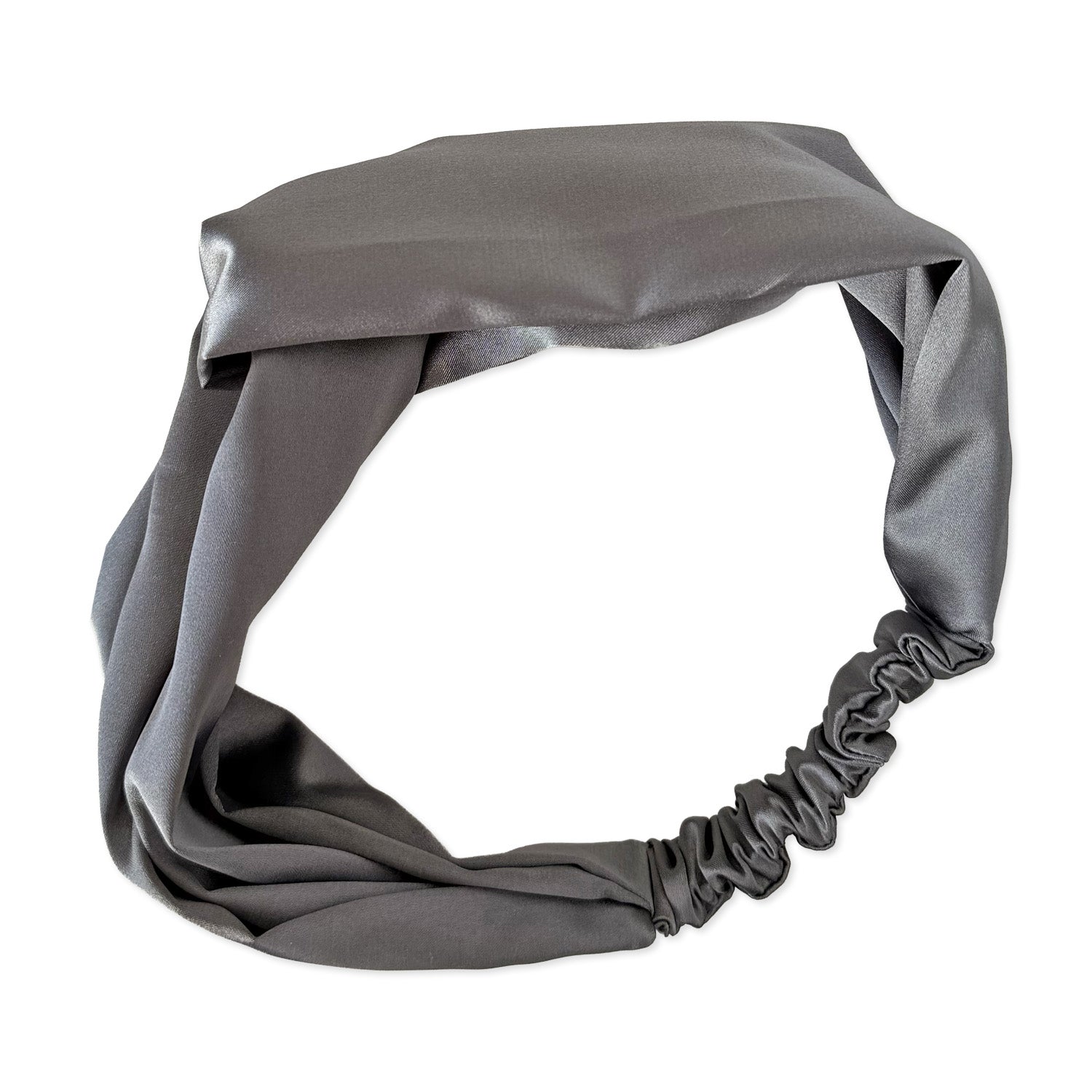 Satin-Haarreif mit Drehverschluss – Schwarz