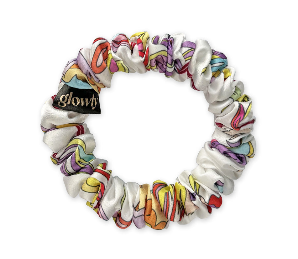 Mini saténová scrunchie - Color rush