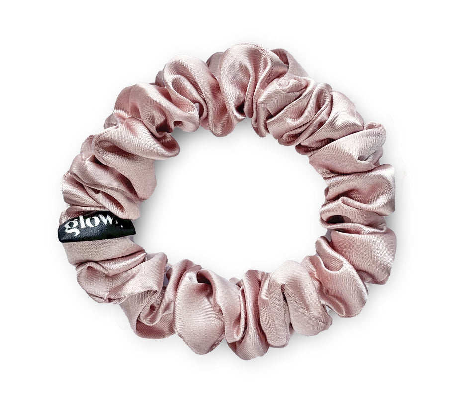 Mini saténová scrunchie - Cotton candy