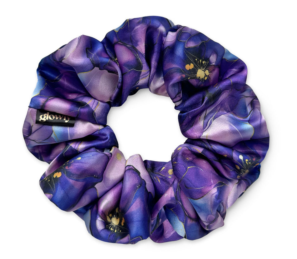 Saténová scrunchie - Midnite