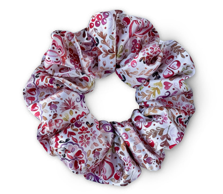 Saténová Scrunchie - Folklorní pohlazení