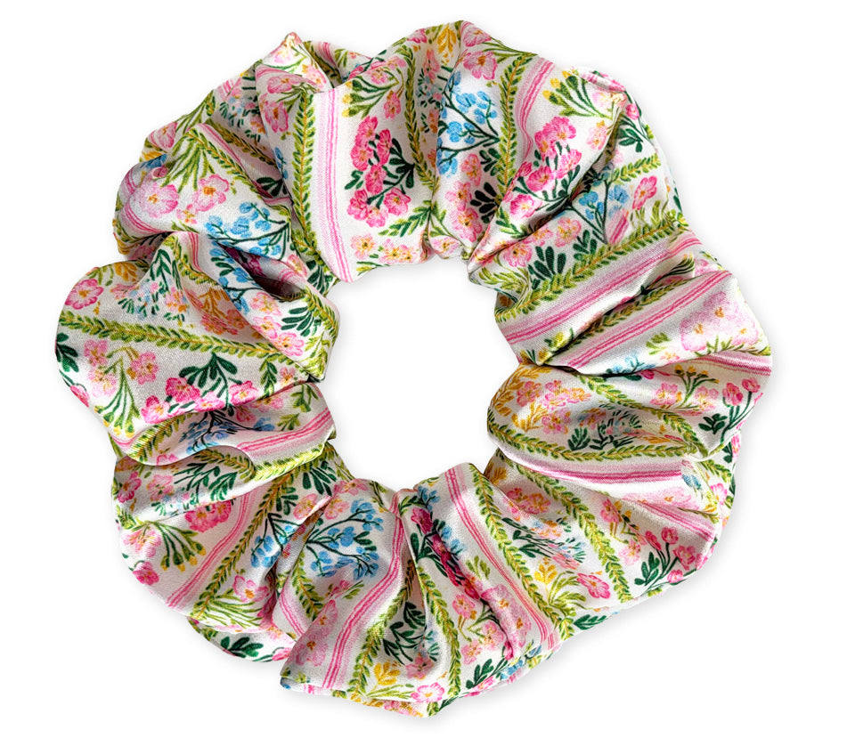 Saténová scrunchie - Retro