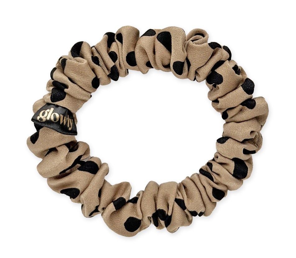 Mini-Satin-Haargummi – Rehbraun