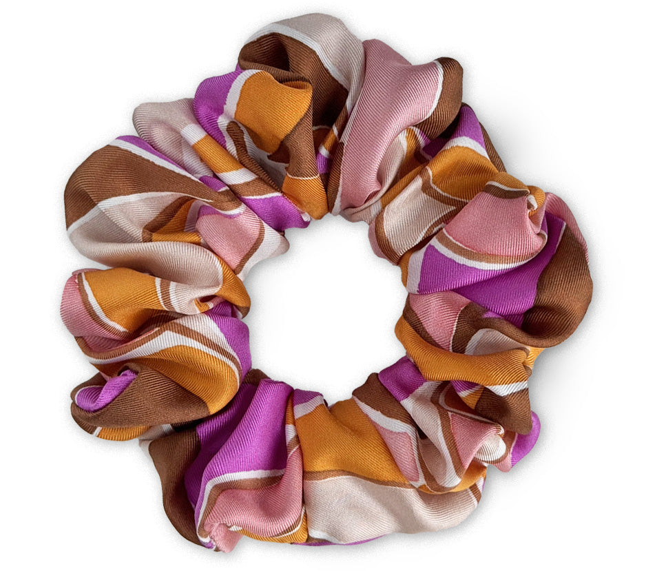 Hedvábná scrunchie - Dolce Sunset
