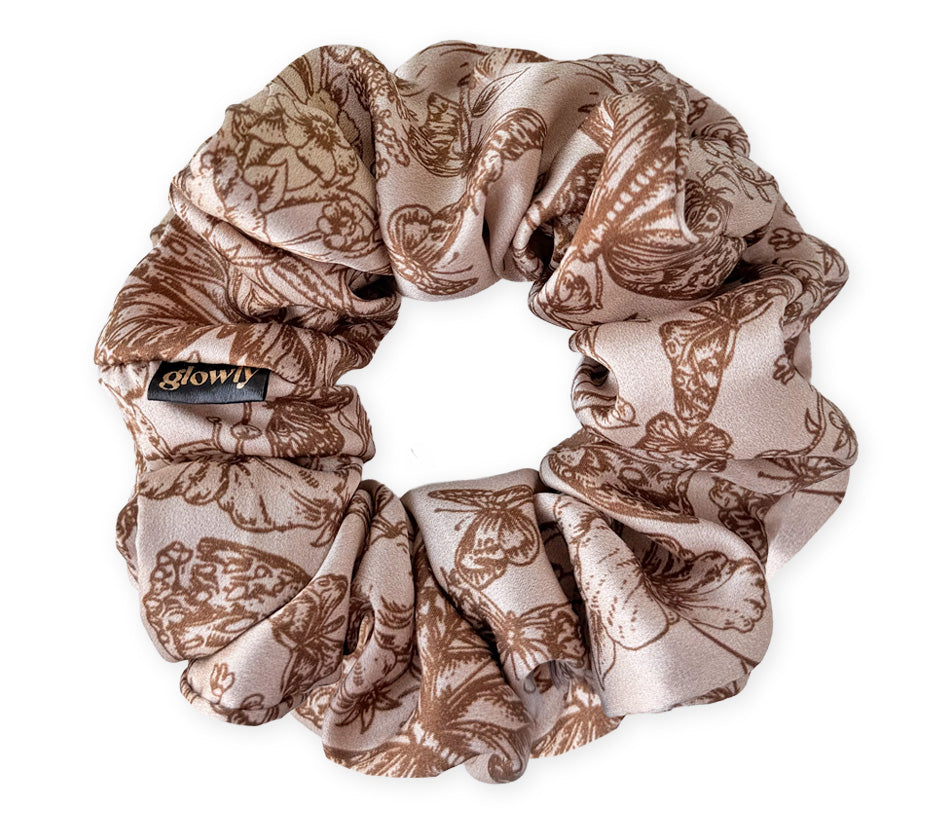 Hedvábná scrunchie - Farfalla Bruna