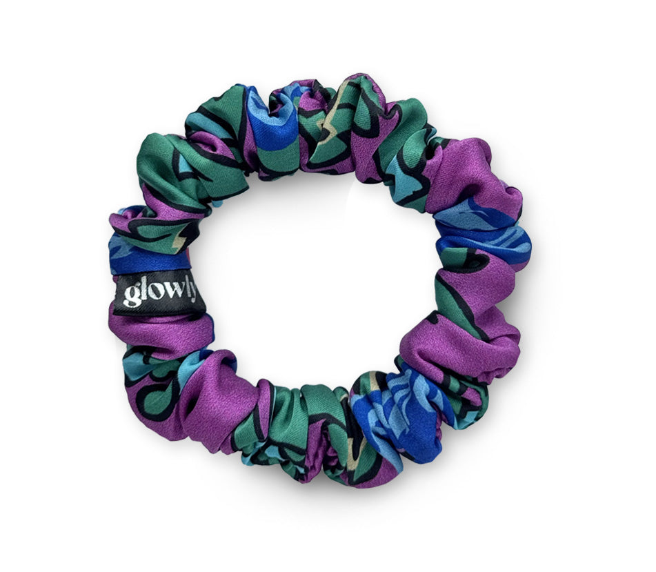 Mini saténová scrunchie - Arte Viola