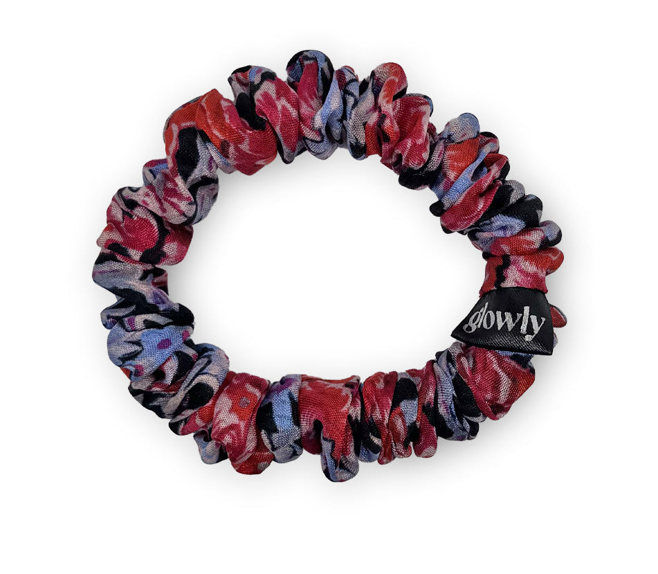 Mini hedvábná scrunchie - Eternal Rose