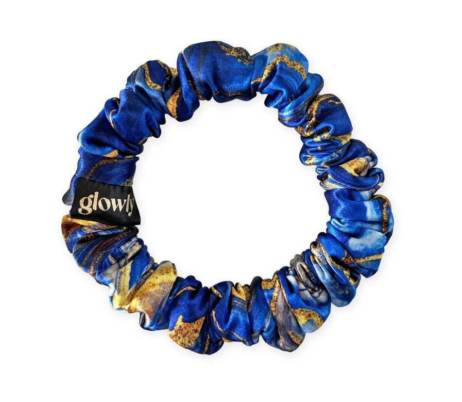 Mini saténová scrunchie - Royal Liquid