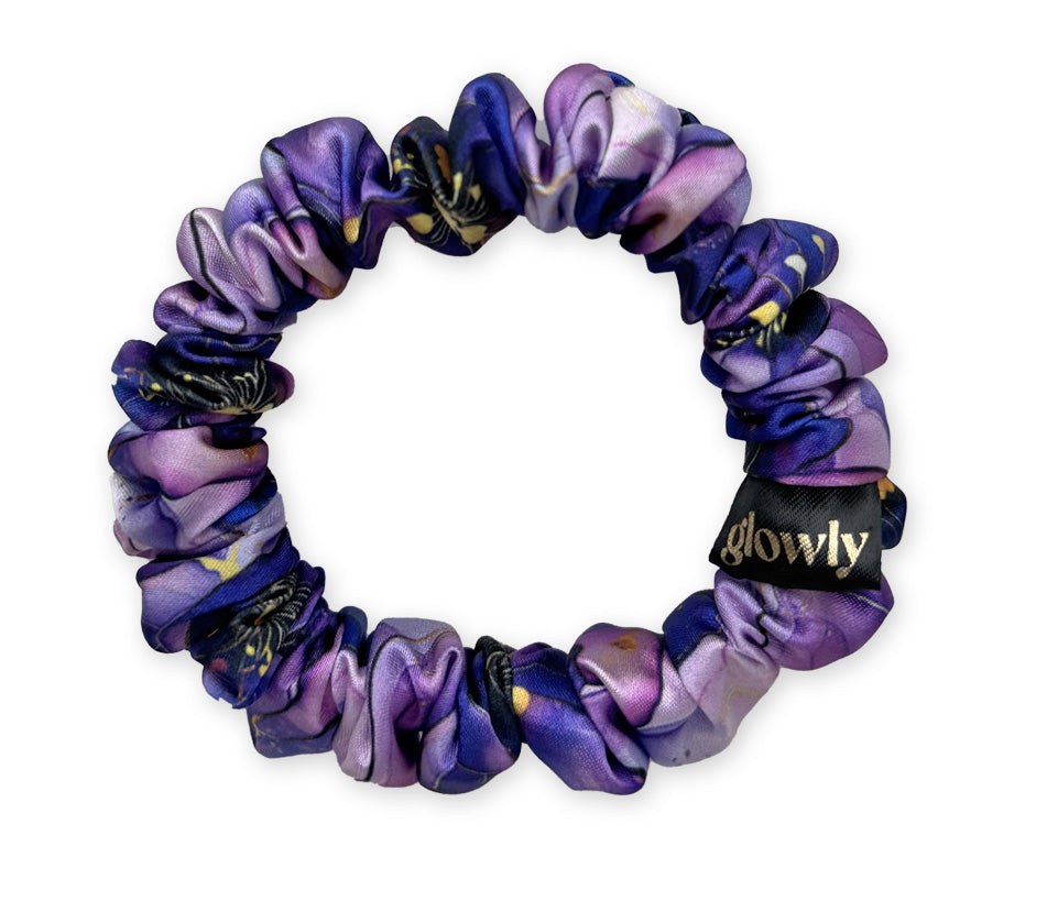 Mini saténová scrunchie - Midnite