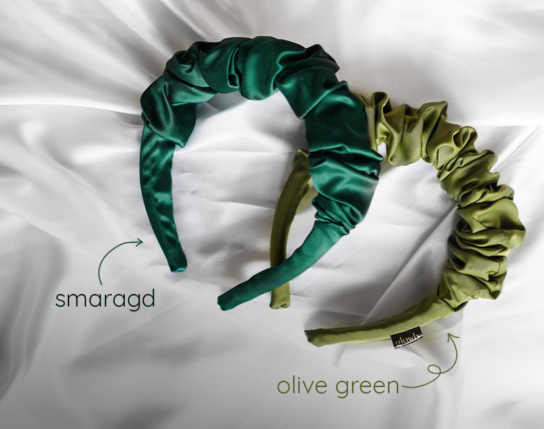 Čelenka řasená - Olive green