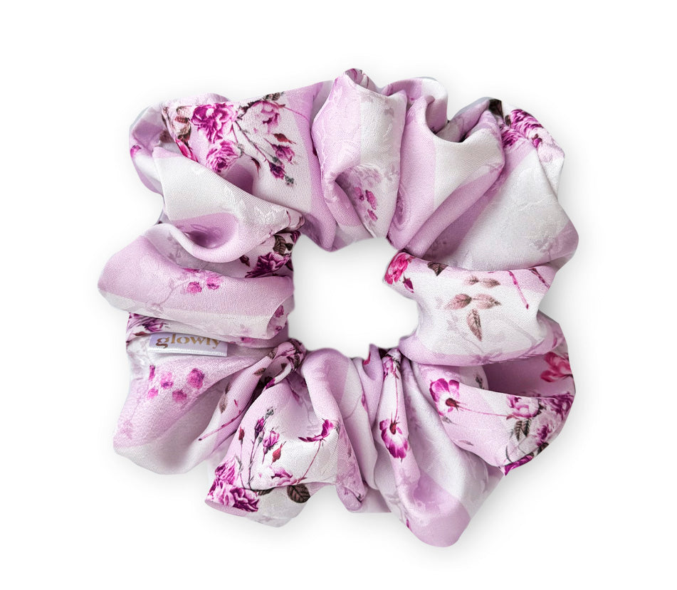 Saténová scrunchie - Roses
