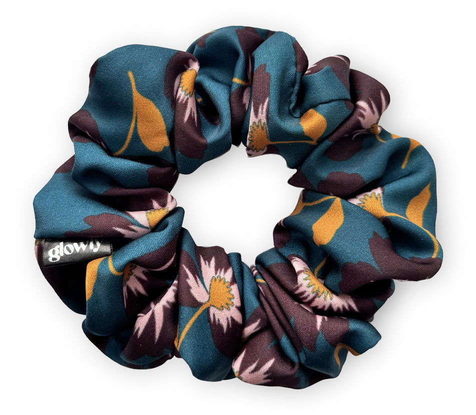 Hedvábná scrunchie - Lotus