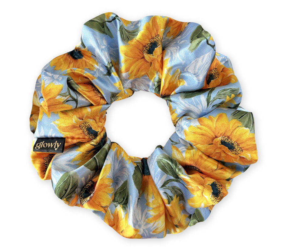Haargummi aus Satin – Sonnengelb