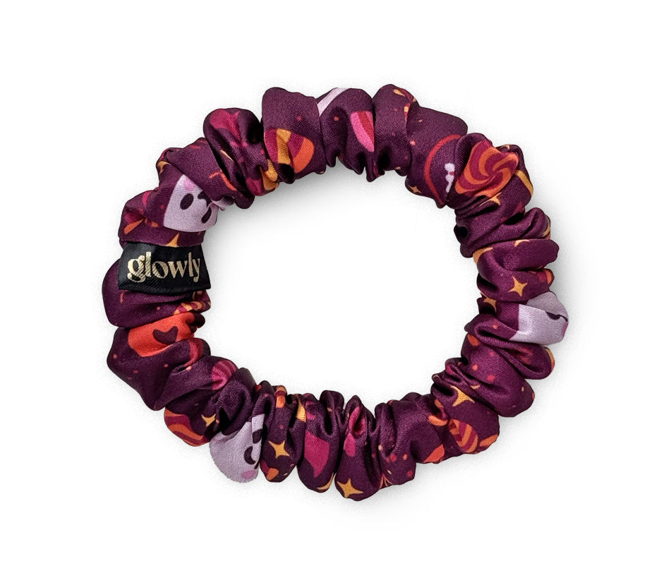 Mini saténová Scrunchie - Trick or Treat!