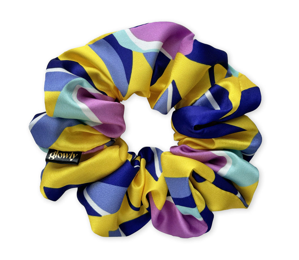 Saténová scrunchie - Violet zest