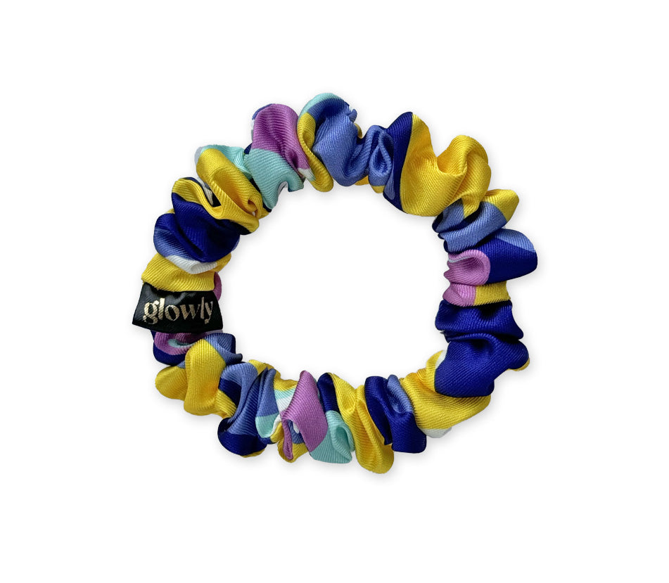 Mini saténová scrunchie - Violet zest
