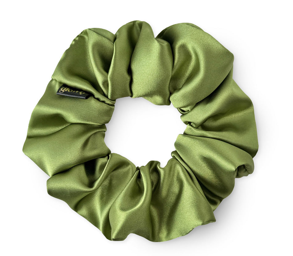 Saténová scrunchie - Moss
