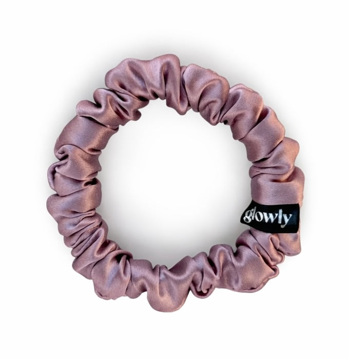 Mini hedvábná scrunchie - Mauve