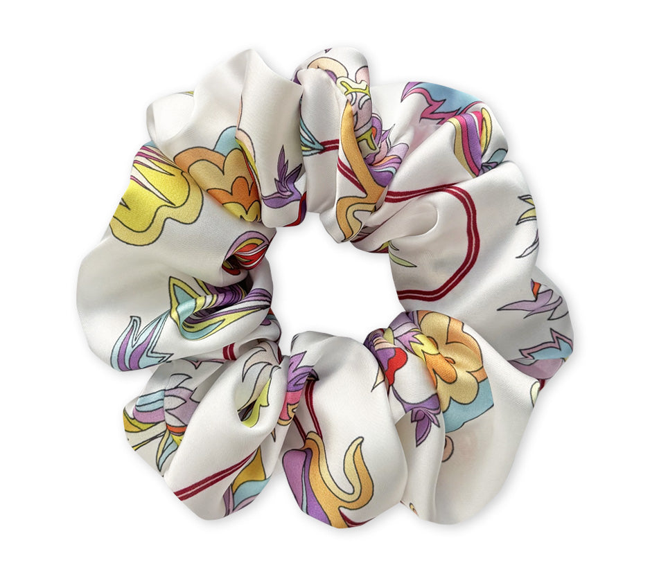 Saténová scrunchie - Color rush