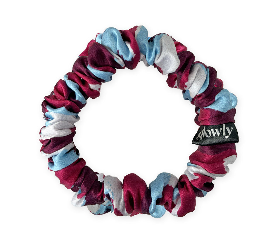 Mini hedvábná scrunchie - Acquarello