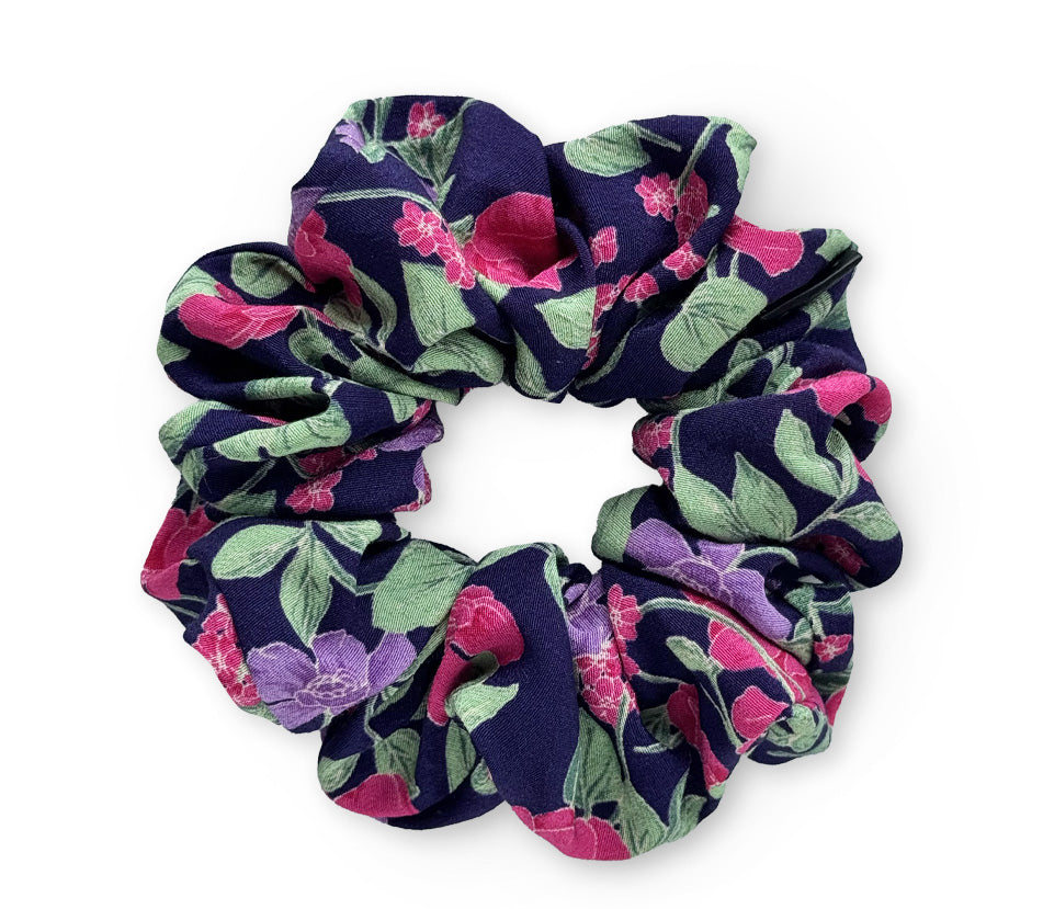 Hedvábná scrunchie - Babiččina zahrada