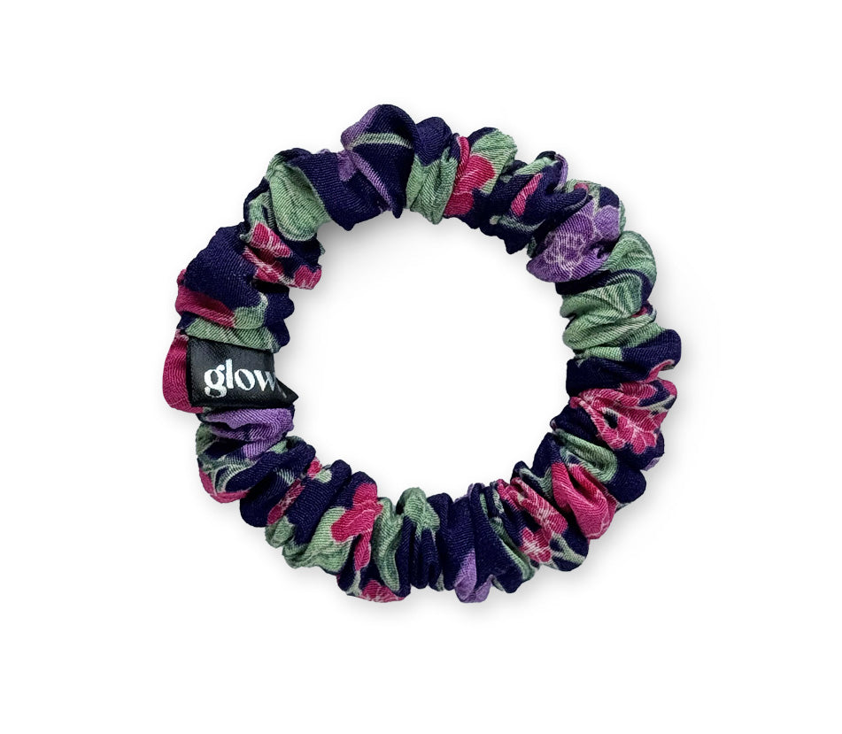Mini hedvábná scrunchie - Babiččina zahrada