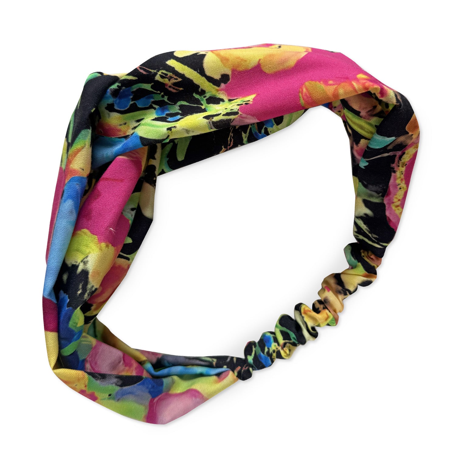 Viskózová čelenka Twist - Electric Flora