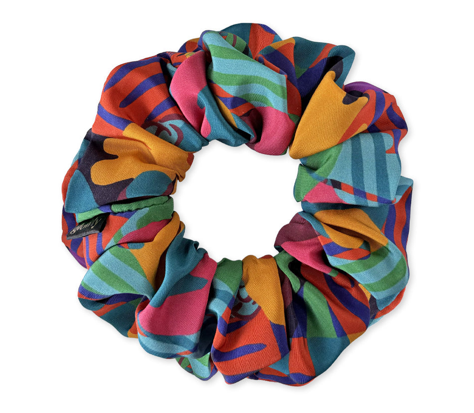 Hedvábná scrunchie - Mosaico