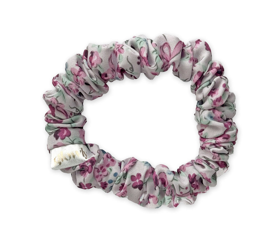 Mini saténová scrunchie - Cherry bow