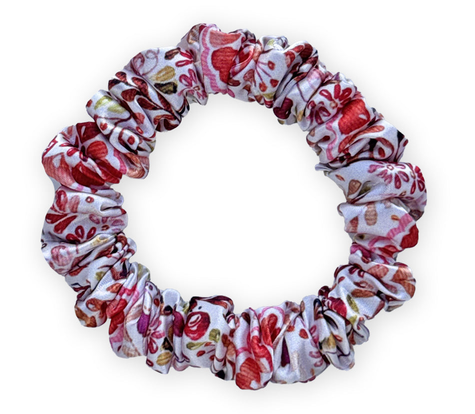 Mini saténová scrunchie - Folklorní pohlazení