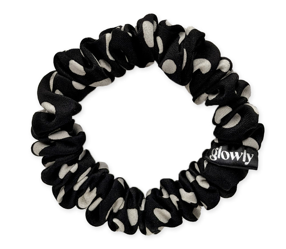 Mini saténová scrunchie - Ink