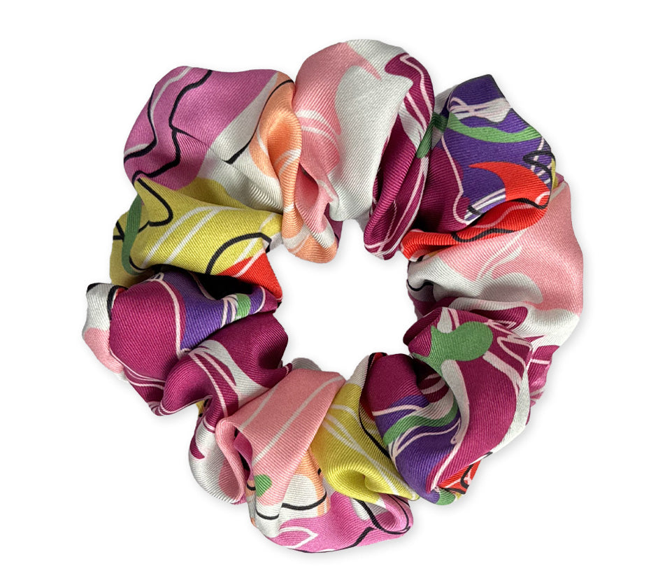 Hedvábná scrunchie - Tutti Frutti