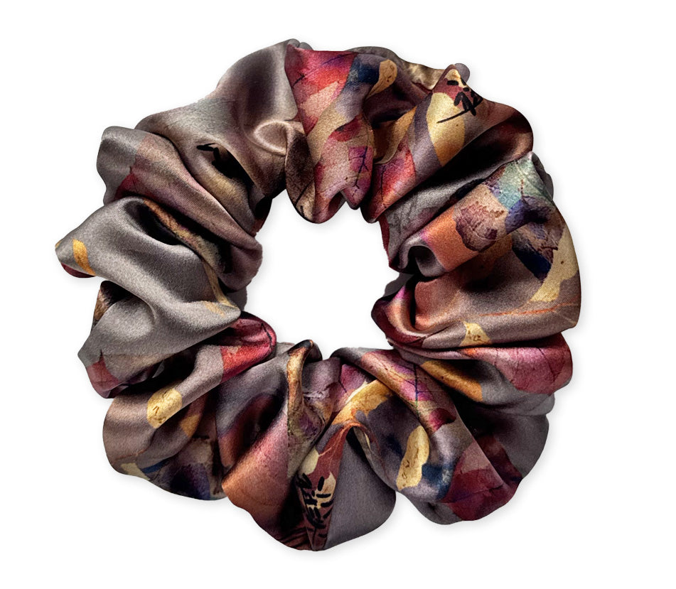 Hedvábná scrunchie - Copper Night