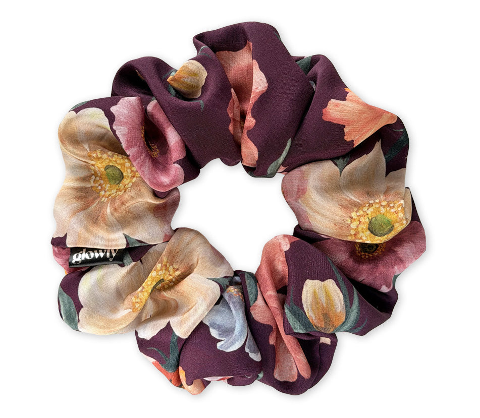 Hedvábná scrunchie - Anemone