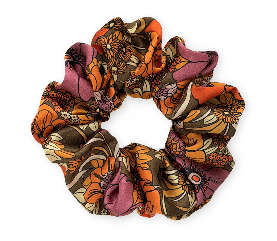 Hedvábná scrunchie - Amber