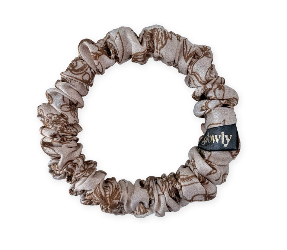 Mini hedvábná scrunchie - Farfalla Bruna
