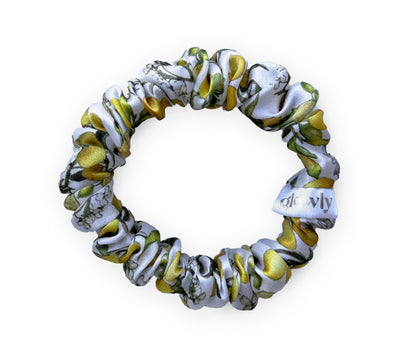 Mini hedvábná scrunchie - Limone
