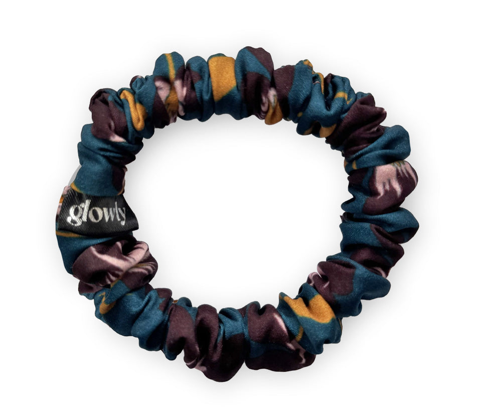Mini hedvábná scrunchie - Lotus
