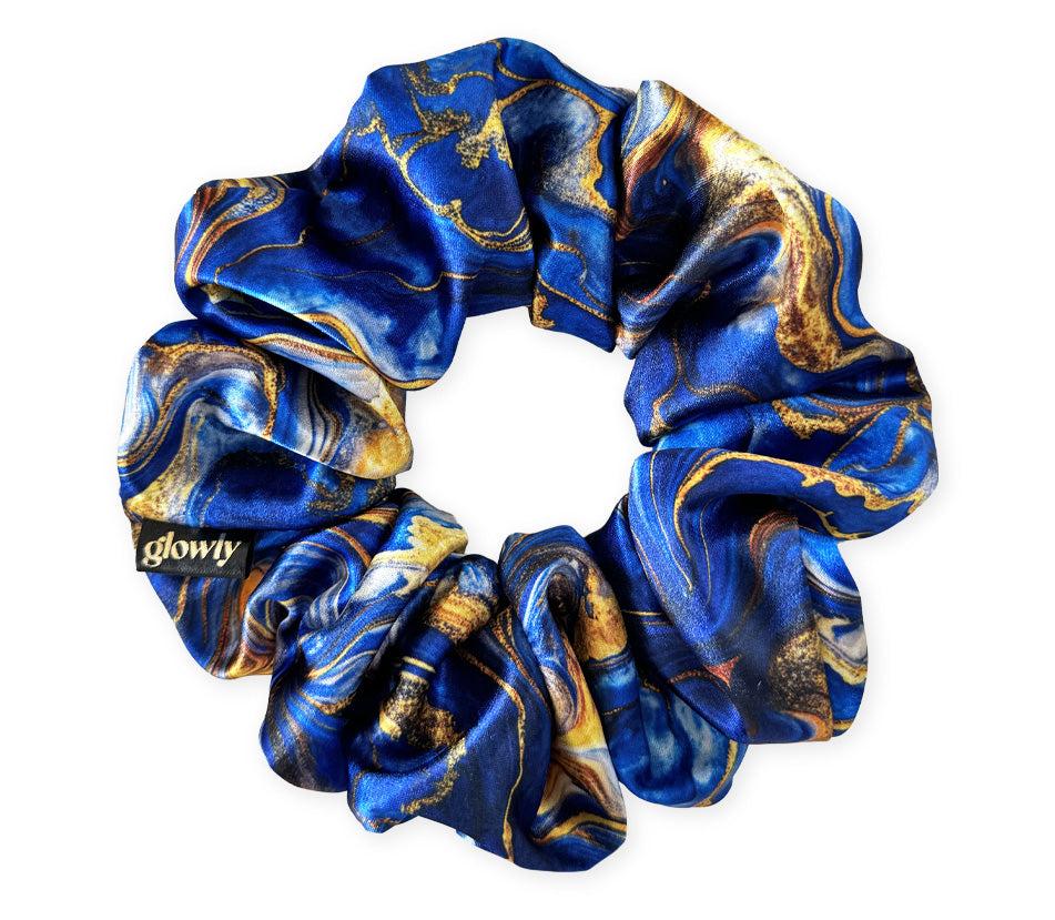 Saténová scrunchie - Royal liquid