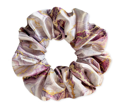 Saténová scrunchie - Lila Marble