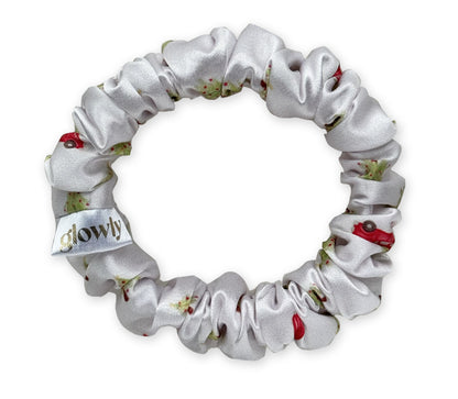 Mini saténová scrunchie - Christmas Ride